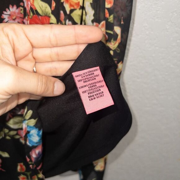 Betsey Johnson Floral Chiffon Halter Swing Dress‎ Size 8 - Picture 5 of 8